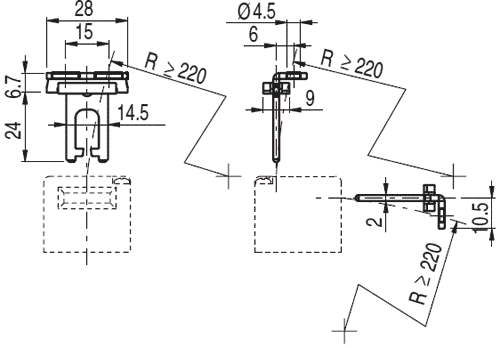 PIZZATO ELETTRICA Llave estándar FR con fijación angular PIZZATO ELETTRICA Llave estándar FR con fijación angular