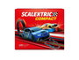 Pista scalextric jump & loop. incluye coches con luz,mando con turbo ,vallas,puente,rampa y looping 6,66m de pista 156x123 cm