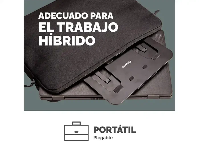 Fellowes Alumia Soporte para Portátil Negro Ajustable Fellowes Alumia Soporte para Portátil Negro Ajustable