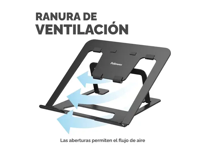 Fellowes Alumia Soporte para Portátil Negro Ajustable Fellowes Alumia Soporte para Portátil Negro Ajustable