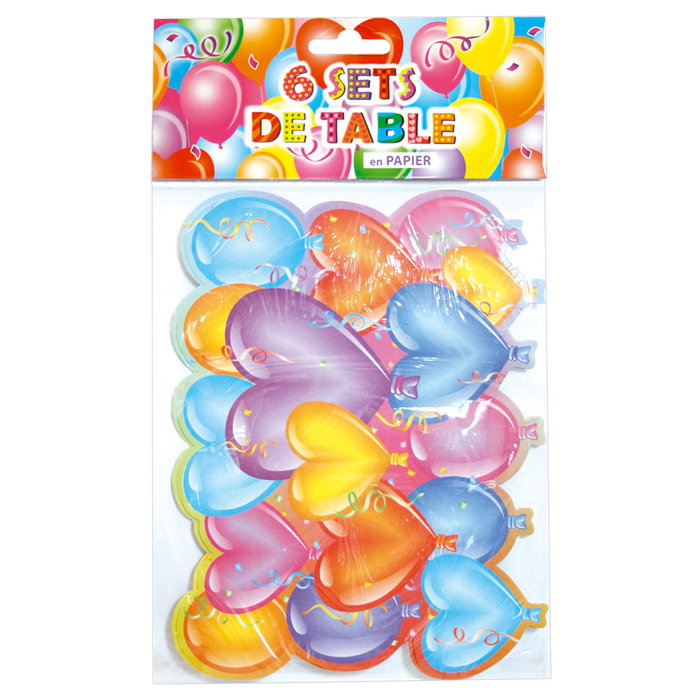 Party Time Juego De 6 Individuales Fiesta Party Time 37x27 cm Party Time Juego De 6 Individuales Fiesta Party Time 37x27 cm