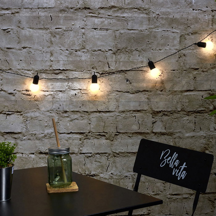 Home Deco Factory Guirnalda Solar 20 LED Blanca