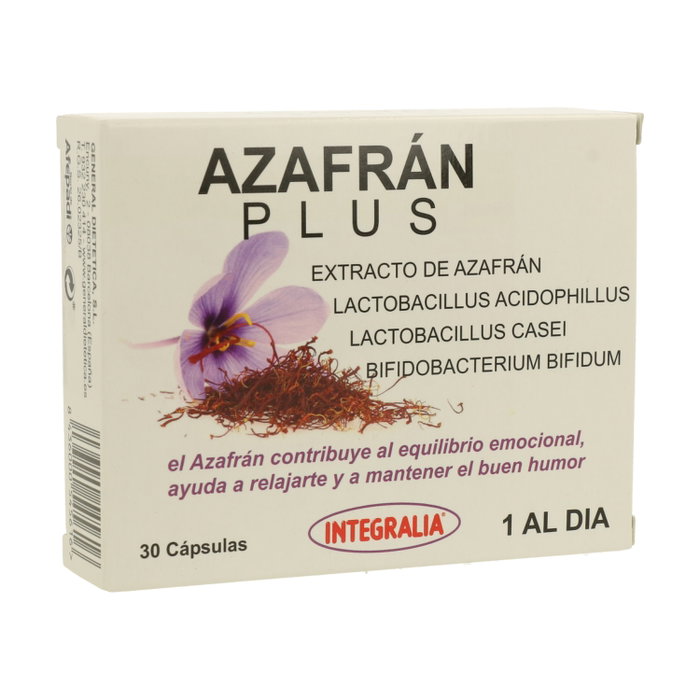 Integralia Azafrán Plus 30 cápsulas veganas – Bienestar para el sistema nervioso y relax Integralia Azafrán Plus 30 cápsulas veganas – Bienestar para el sistema nervioso y relax
