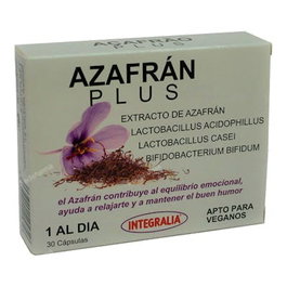 INTEGRALIA Azafran Plus 30 Cápsulas - Contribuye al Equilibrio Emocional y Estado de Humor