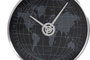 DKD Home Decor Reloj de Pared Mapamundi Dorado y Plateado 4.3 x 30 x 30 cm (2 Unidades) Aluminio y Cristal