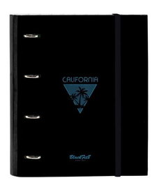 Carpeta de anillas BlackFit8 California Azul Negro 27 x 32 x 3.5 cm