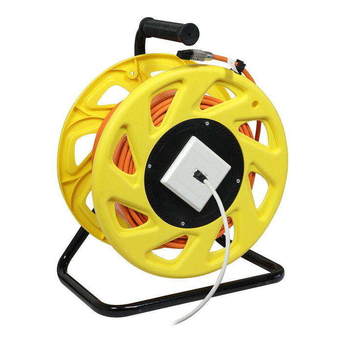 Synergy21 Carrete de cable CAT6A, 50m, CAT7A S-STP(S/FTP) con conector RJ45, LSZH Synergy21 Carrete de cable CAT6A, 50m, CAT7A S-STP(S/FTP) con conector RJ45, LSZH