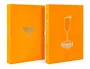 Belius Cocktails Bolígrafo y Tarjetero de Aluminio y Símil Piel, Naranja Plateado con Tinta Azul, Protección RFID, Caja Diseño