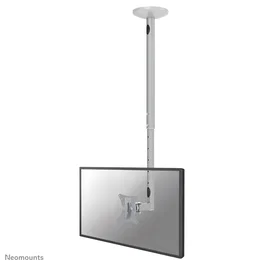 Neomounts FPMA-C050SILVER Soporte para TV de Techo Giratorio e Inclinable para Pantallas de 10" a 30" (76 cm), 1 Pantalla, VESA 75/100, Color Plata, Carga 20 kg