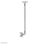Neomounts FPMA-C050SILVER Soporte para TV de Techo Giratorio e Inclinable para Pantallas de 10" a 30" (76 cm), 1 Pantalla, VESA 75/100, Color Plata, Carga 20 kg