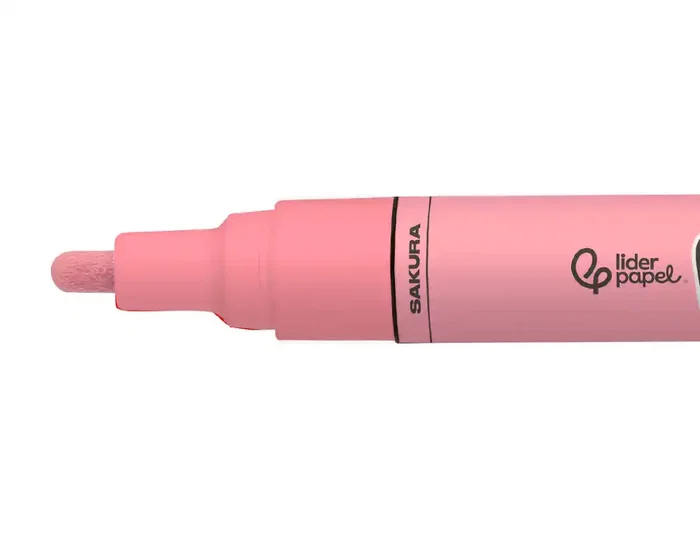 Liderpapel Rotulador Acrílico Base Agua Punta Redonda 3 mm Todo Tipo de Superficie Color Rosa Sakura