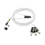 Mobilis 001326 Cable Antirrobo para Portátil con Llave, Acero, 1.8 m de Longitud, 4 mm de Diámetro, Color Blanco