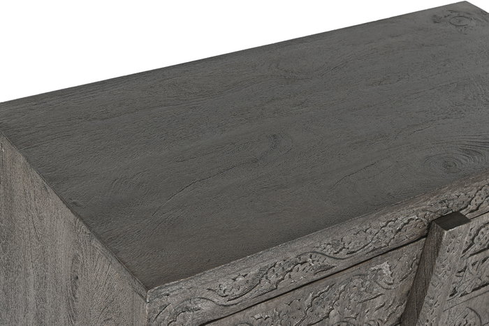 DKD Home Decor Aparador de Madera Tallado Gris
