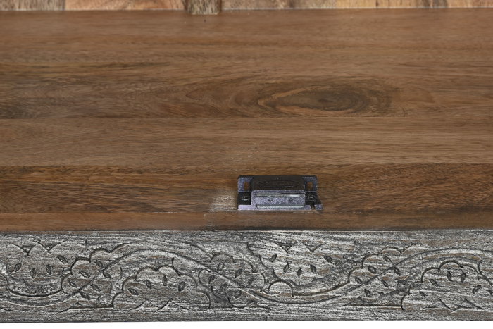 DKD Home Decor Aparador de Madera Tallado Gris