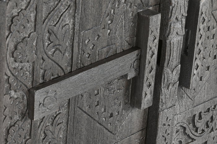 DKD Home Decor Aparador de Madera Tallado Gris