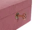 DKD Home Decor Joyero Urban Pana Rosa Magenta Crema 19 x 27 x 9 cm
