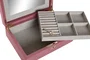 DKD Home Decor Joyero Urban Pana Rosa Magenta Crema 19 x 27 x 9 cm