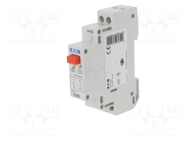 EATON ELECTRIC Interruptor de botón Z-PU rojo