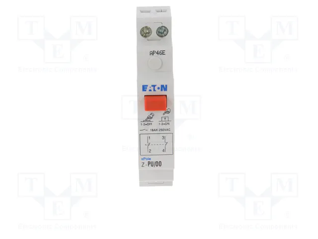 EATON ELECTRIC Interruptor de botón Z-PU rojo