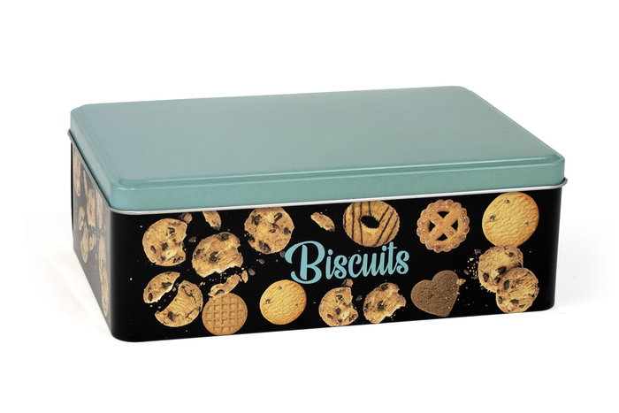 Quttin Bote Metal Biscuits 20 cm x 13 cm x 7 cm (12 Unidades)