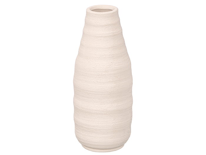 GIFTDECOR Jarrón Sahara Botella Rayas Blanco Mediano