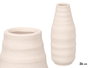 GIFTDECOR Jarrón Sahara Botella Rayas Blanco Mediano