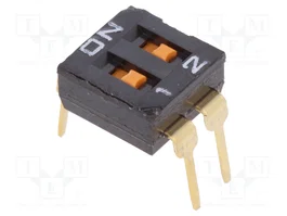Aratas A6T-2101 DIP-SWITCH de 2 secciones ON-OFF THT