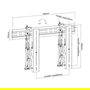 EQUIP Soporte de Pared para TV Pop-Out 1 Grado 45 Kg, Negro, para Pantallas 37"-70", VESA 200x200 a 600x400, Ref 650351