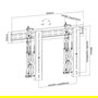 EQUIP Soporte de Pared para TV Pop-Out 1 Grado 45 Kg, Negro, para Pantallas 37"-70", VESA 200x200 a 600x400, Ref 650351