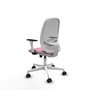 PIQUERAS Y CRESPO Silla de oficina Cilanco Rosa y Gris