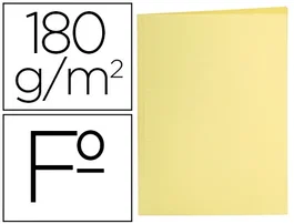 Liderpapel Subcarpeta Folio Amarillo Pastel 180g/m2