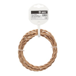 GSC Evolution Cable textil trenzado 2,5m (2x0.75mm) Marrón claro