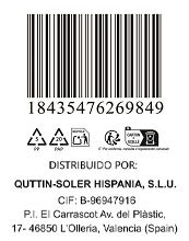 Quttin Cuchillo Pelador Sybarite 9 cm (24 Unidades)