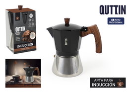 Quttin Cafetera de Inducción de 6 Servicios Negro