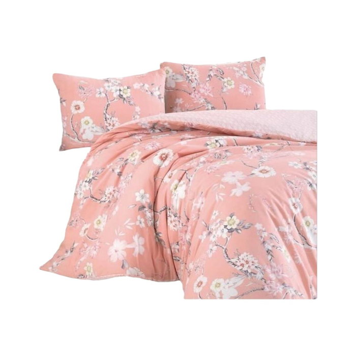 Aucune Juego de Cama Color Polvo con Funda Nórdica y 2 Fundas de Almohada