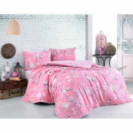 Aucune Juego de Cama Color Polvo con Funda Nórdica y 2 Fundas de Almohada
