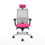 PIQUERAS Y CRESPO Silla de oficina Horna Rosa y Blanco