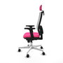 PIQUERAS Y CRESPO Silla de oficina Horna Rosa y Blanco