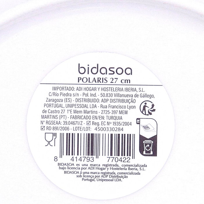 Bidasoa Plato Llano Polaris Hydrozero Beige 27 cm Bidasoa Plato Llano Polaris Hydrozero Beige 27 cm