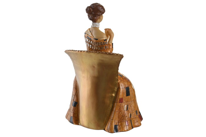 DKD Home Decor Figura de Resina Dama Amarillo DKD Home Decor Figura de Resina Dama Amarillo