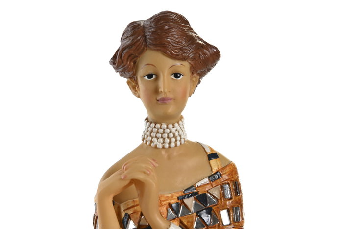 DKD Home Decor Figura de Resina Dama Amarillo DKD Home Decor Figura de Resina Dama Amarillo