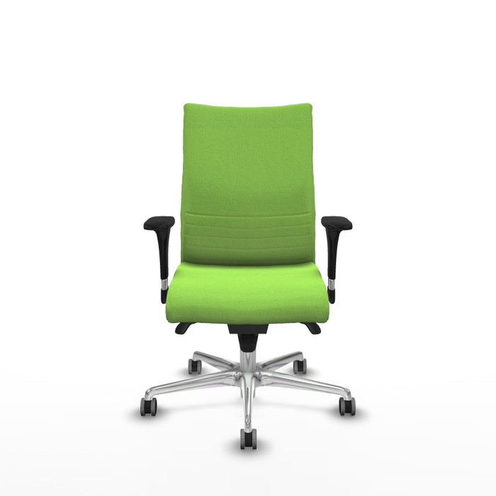 PIQUERAS Y CRESPO Silla Albacete Confidente Sincro Pistacho con Base de Aluminio y Brazos 1D