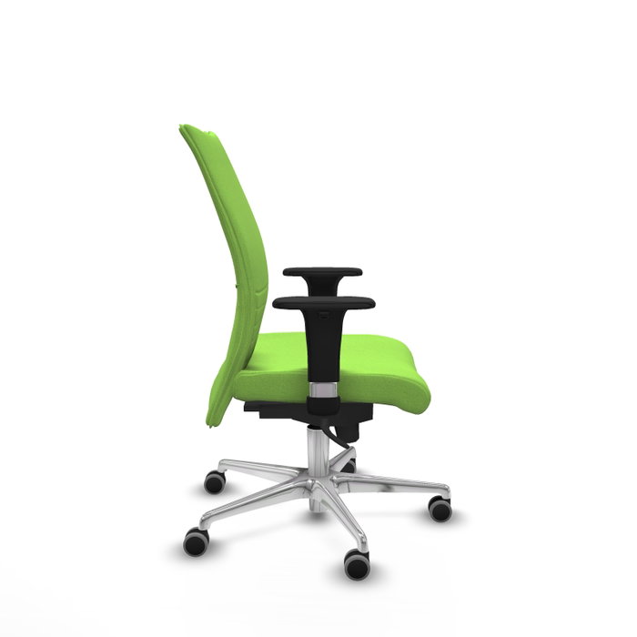 PIQUERAS Y CRESPO Silla Albacete Confidente Sincro Pistacho con Base de Aluminio y Brazos 1D