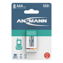 Ansmann 5035523 Batería recargable NiMH 550mAh 1.2V Verde