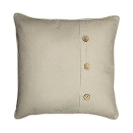 DKD Home Decor Cojín Algodón Poliéster Beige con Botones Coco
