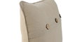 DKD Home Decor Cojín Algodón Poliéster Beige con Botones Coco