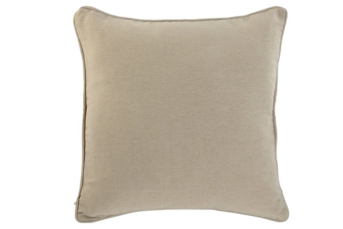 DKD Home Decor Cojín Algodón Poliéster Beige con Botones Coco DKD Home Decor Cojín Algodón Poliéster Beige con Botones Coco