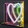 Home Deco Factory Letrero LED Neon Corazón en Acrílico y PVC, Alimentación USB 5V, 5W