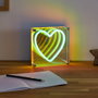 Home Deco Factory Letrero LED Neon Corazón en Acrílico y PVC, Alimentación USB 5V, 5W