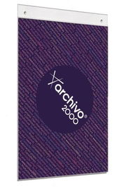 Expositor Mural A5 Vertical Cristal Con Taladros